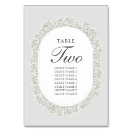 Baby's Breath Monogram Gypsophila Floral Wedding Tischnummer