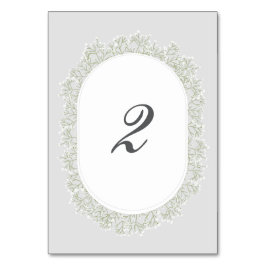 Baby's Breath Monogram Gypsophila Floral Wedding Tischnummer