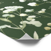 Baby's Breath Sage Green Religious Wedding Welcome Poster (Ecke)