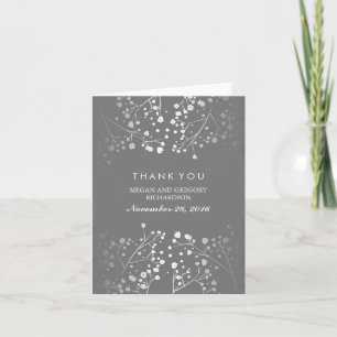 Baby's Breath Silber- und Grau Hochzeit Danke
