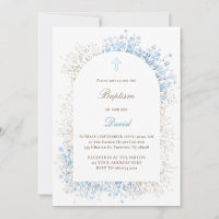 Baby's Breath weiß blau Baby Junge Taufe