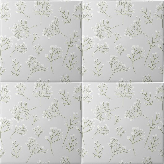 Baby's Breath White Floral Gypsophila Fliese