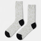 Baby's Breath White Floral Gypsophila Socken (Linkes Detail)
