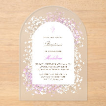 Baby's Breath white lilac baby girl Baptism