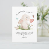 Babys Bunny Rabbit Birthday Danke (Stehend Vorderseite)