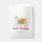 Babys, Burgers und Beer Baby Dusche Geschenktütchen (Vorderseite)