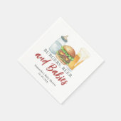 Babys, Burgers und Beer Baby Dusche Serviette (Ecke)