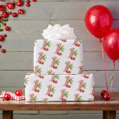 Baby's Cherry First Red Gingham Birthday Geschenkpapier