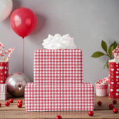 Baby's Cherry First Red Gingham Birthday Geschenkpapier