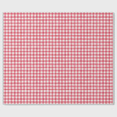 Baby's Cherry First Red Gingham Birthday Geschenkpapier (Flach)