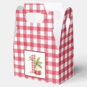 Baby's Cherry First Red Gingham Birthday Geschenkschachtel (Geöffnet)