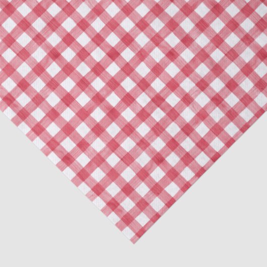 Baby's Cherry First Red Gingham Birthday Seidenpapier (Detail)