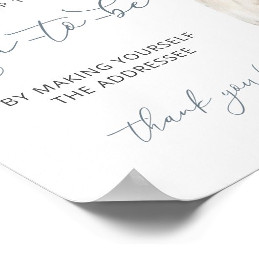 Baby's Cold Baby Shower Adresse a Envelope Poster (Ecke)