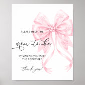 Baby's Cold Bow Baby Shower Adresse a Envelope Poster (Vorne)