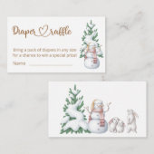 Baby's Cold Outdoor Baby Duschdusche Windel Raffle Begleitkarte (Vorne/Hinten)