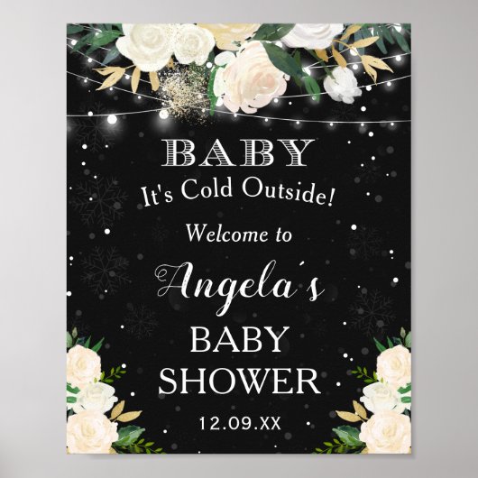Baby's Cold Outdoor Baby Dusche Begrüßungszeichen Poster (Vorne)