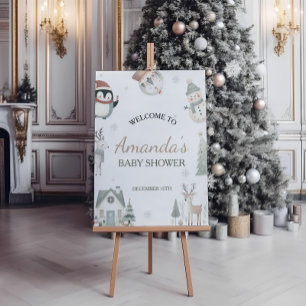 Baby's Cold Outdoor Baby Dusche Begrüßungszeichen Poster