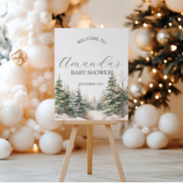 Baby's Cold Outdoor Baby Dusche Begrüßungszeichen Poster