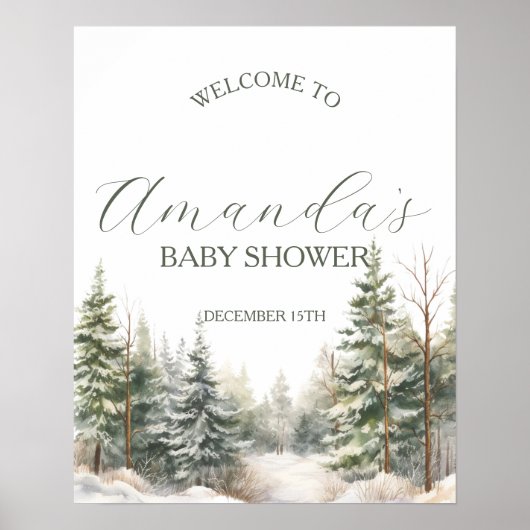 Baby's Cold Outdoor Baby Dusche Begrüßungszeichen Poster (Vorne)