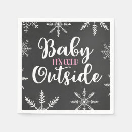 Baby's Cold Outdoor Baby Girl Winter Baby Shower Serviette