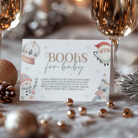 Baby's Cold Outdoor Babydusche Buchanfrage Begleitkarte