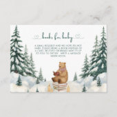 Baby's Cold Outdoor Babydusche Buchanfrage Begleitkarte (Vorderseite)