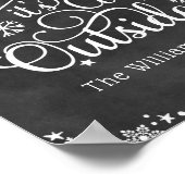 Baby's Cold Outdoor Black Chalkboard Urlaub Poster (Ecke)