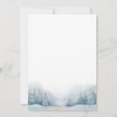 Baby's Cold Outdoor Blue Bear Boy Baby Dusche Einladung (Rückseite)