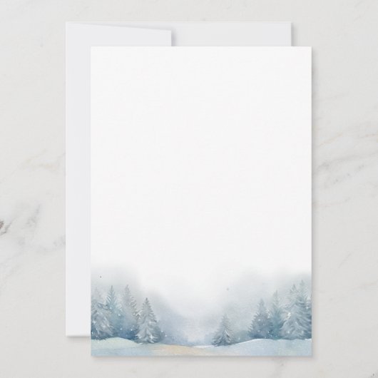 Baby's Cold Outdoor Blue Bear Boy Baby Dusche Einladung (Rückseite)