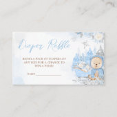 Baby's Cold Outdoor Blue Bear Diaper Raffle Begleitkarte (Vorderseite)