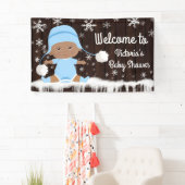 Baby's Cold Outdoor Boy Baby Shower Banner (Insitu)