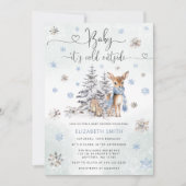 Baby's Cold Outdoor Deer Winter Baby Babydusche Einladung (Vorderseite)