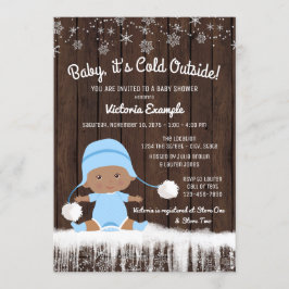 Baby's Cold Outdoor Ethnic Boy Baby Shower Einladung