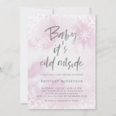 Baby's Cold Outdoor Girl Baby Dusche Einladung (Vorderseite)