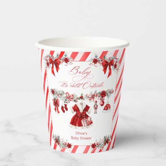 Baby's Cold Outdoor Girl Baby Dusche Pappbecher (Vorderseite)