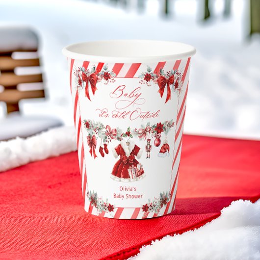 Baby's Cold Outdoor Girl Baby Dusche Pappbecher