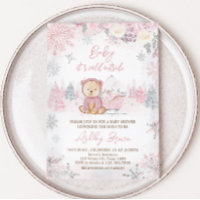 Baby's Cold Outdoor Girl Bear Baby Shower