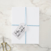 Baby's Cold Outdoor Handschrift Geschenkanhänger (Mit Garn)