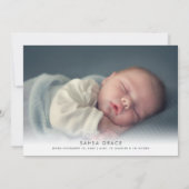 Baby's Cold Outdoor Holiday 2 Foto Birth Ankündigung (Rückseite)