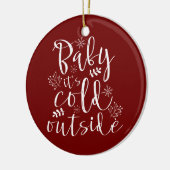Baby's Cold Outdoor Lovely Christmas Holiday Keramikornament (Links)