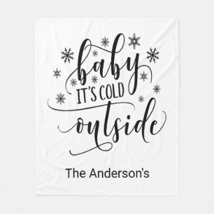 Baby's Cold Outdoor personalize Fleecedecke