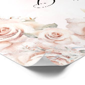 Baby's Cold Outdoor Pink Bow Baby Dusche Willkomme Poster (Ecke)