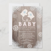 Baby's Cold Outdoor Pink Dusche by Mail Einladung (Vorderseite)