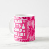 Baby's Cold Outdoor Pink Gefärbte Krawatte Holiday Kaffeetasse (Vorderseite Links)