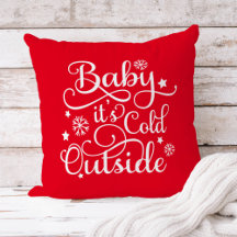 Baby's Cold Outdoor Red Script Holiday