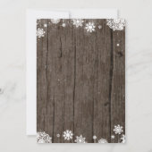 Baby's Cold Outdoor Rustic Winter Baby Dusche Einladung (Rückseite)
