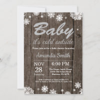 Baby's Cold Outdoor Rustic Winter Baby Dusche