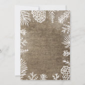 Baby's Cold Outdoor Rustic Winter Baby Dusche Einladung (Rückseite)