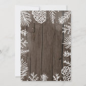 Baby's Cold Outdoor Rustic Winter Baby Dusche Einladung (Rückseite)