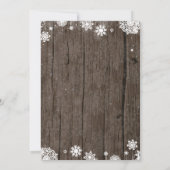 Baby's Cold Outdoor Rustic Winter Baby Dusche Einladung (Rückseite)